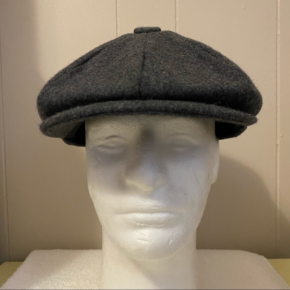 Epoch hats company charcoal gray wool newsboy flat cap